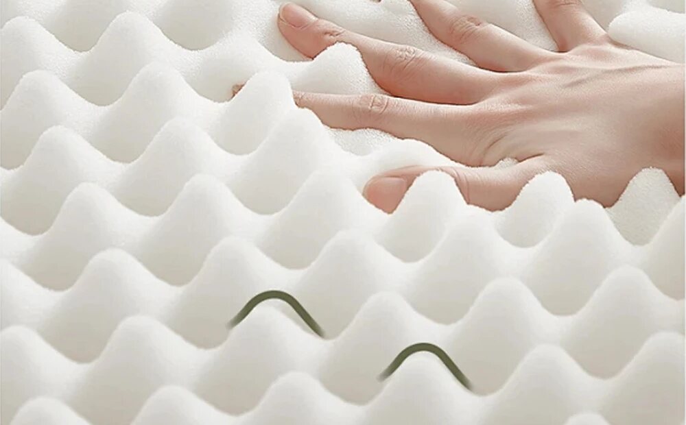 Mousse polyuréthane à surface ondulée, visuel du fabricant