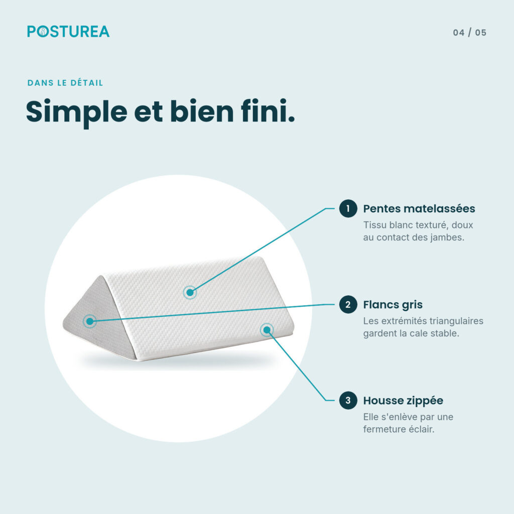 Détails du coussin Jambes+